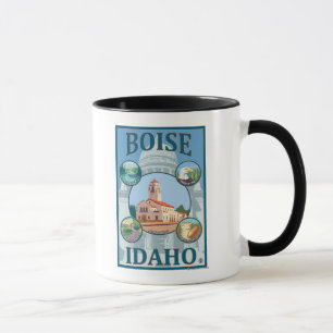 Taza Boise, poster del viaje de IdahoScenic