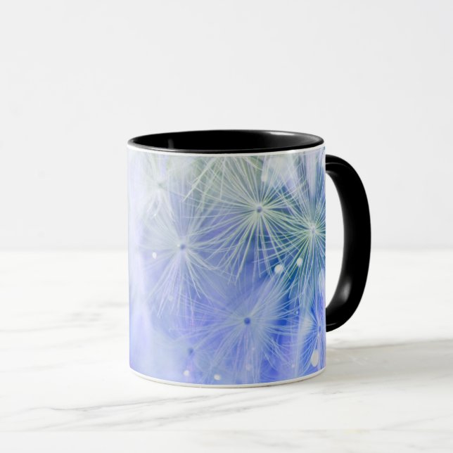Taza Bokeh Dandelion - Azul (Anverso derecho)