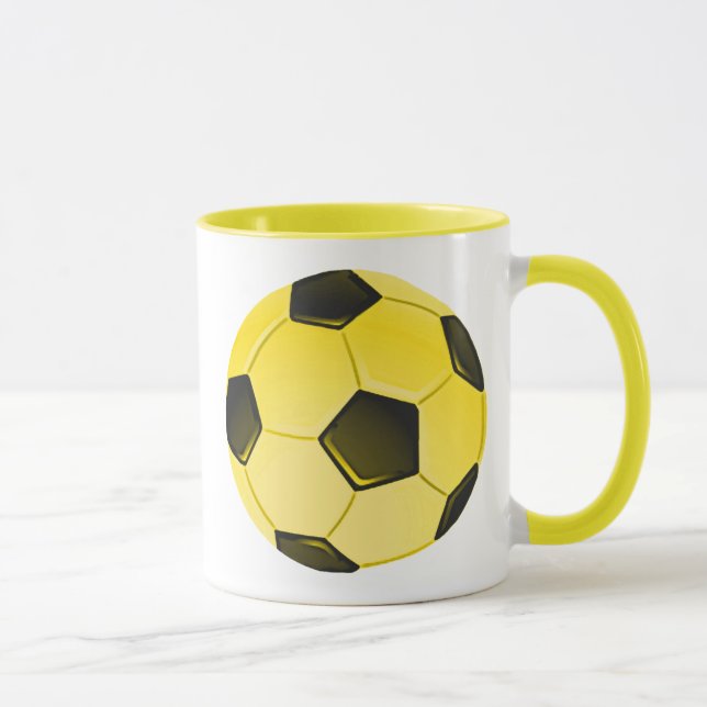 Taza Bola de fútbol americano amarilla o fútbol (Derecha)