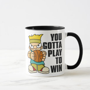 Taza Bola de la cesta del muchacho travieso