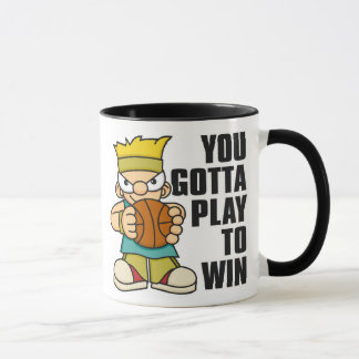 Taza Bola de la cesta del muchacho travieso