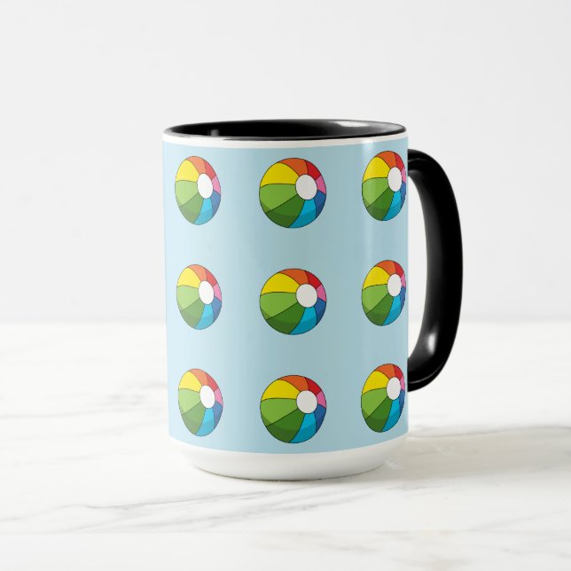 Taza Bola de playa colorida (Anverso derecho)