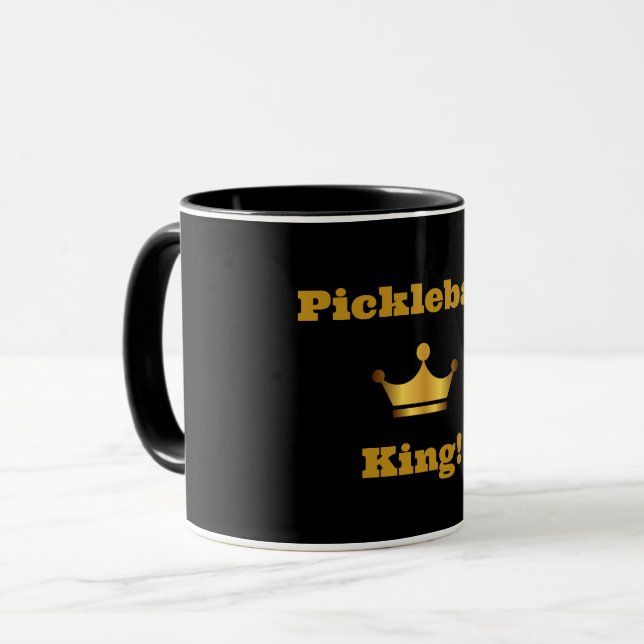 Taza Bolas de bolas de agua King coffee mug - negro y o (Anverso izquierdo)