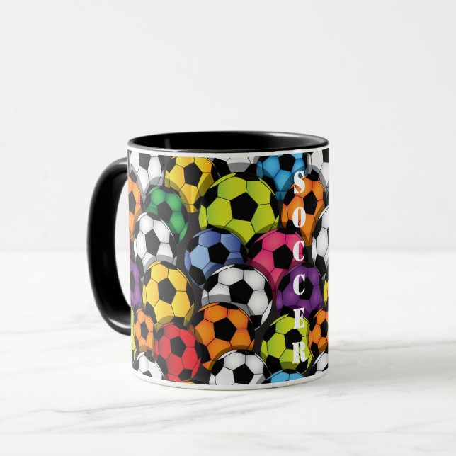 Taza Bolas de fútbol coloridas (Anverso izquierdo)
