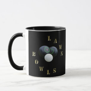 Taza Bolas de jardín negro, tazón de café