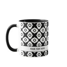 Bold Black and White Symmetrical Arabesque Pattern