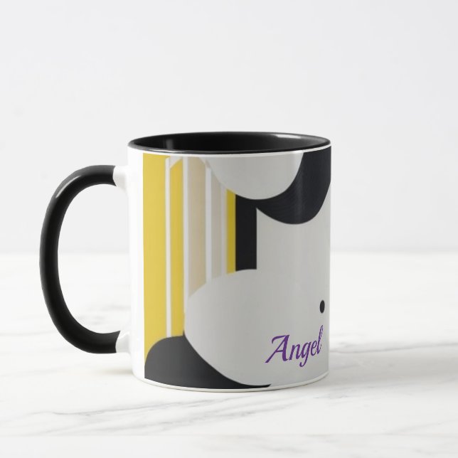 Taza Bold Mid-Century Modern Abstract Geometric Art (Izquierda)