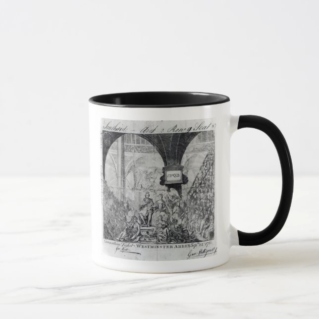 Taza Boleto para la coronación de George III (Derecha)
