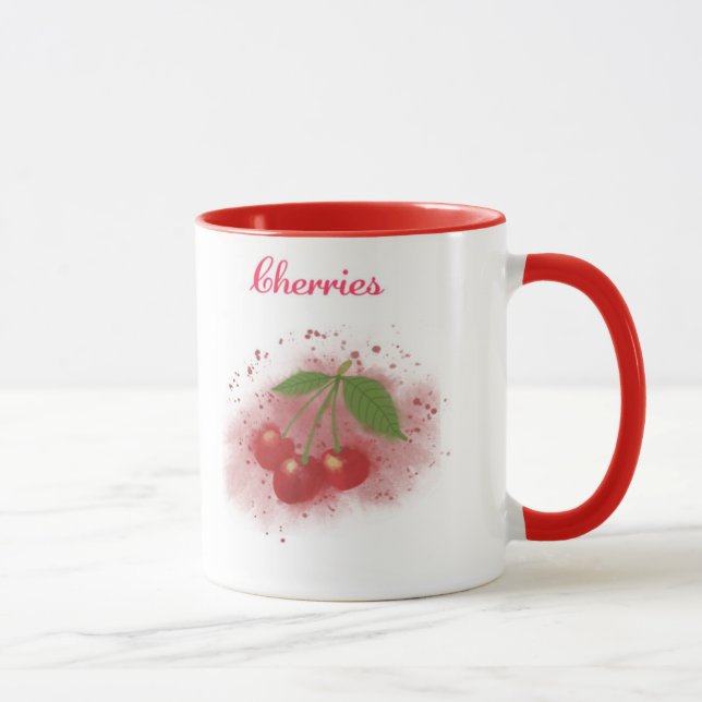 Taza Bollo de café de cerezas: elige tu fruta (Derecha)