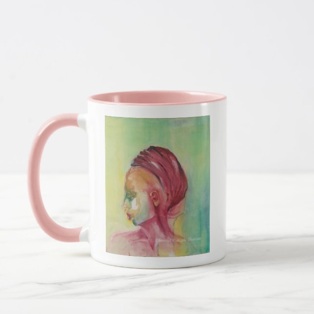Taza Bollo de princesa africana para el café, chocolate (Izquierda)