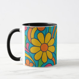 TAZA "BOLSA DE CAFÉ FLORAL"