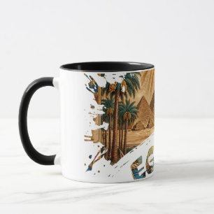 Taza Bolsa tote de mosaico del Nilo de las pirámides eg