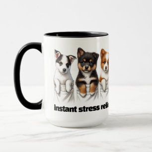 Taza Bolsillos súper cortos llenos de cachorros