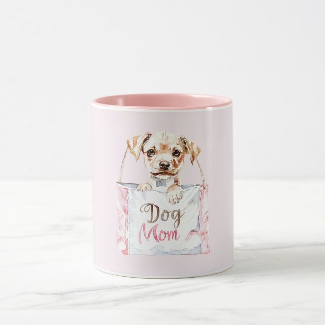 Taza Bolso de Mamá Perro Rosa Rubor (Centro)