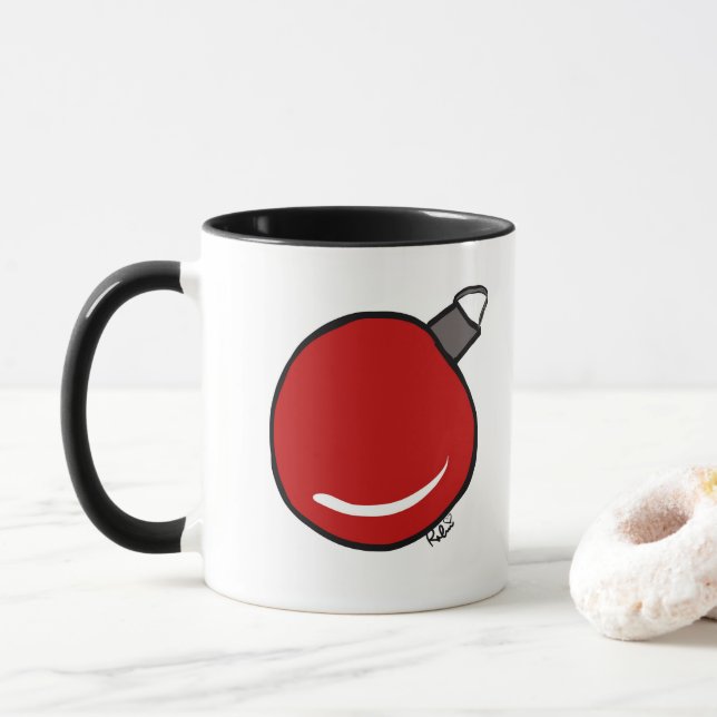 Taza Bomba de adorno navideño (Con donut)