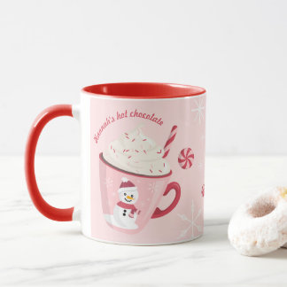 Taza Bomba de chocolate caliente de vacaciones de Snowm