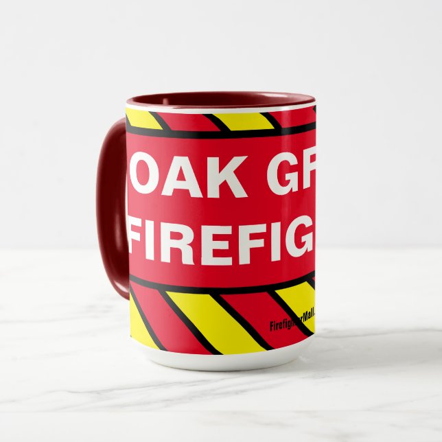 TAZA BOMBA DE INCENDIO DE OAK GROVE (Anverso izquierdo)