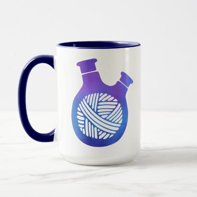 Taza Bomba de logotipo ChemKnits Creations - Armada (Izquierda)
