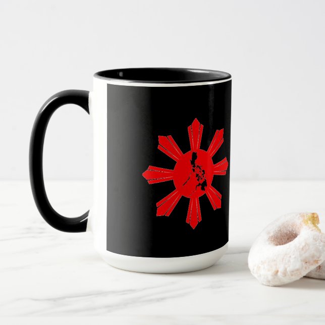 Taza Bomba de logotipo filipino (Con donut)