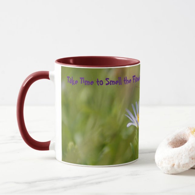 Taza Bomba de mariposa, tómate tiempo para oler las flo (Con donut)