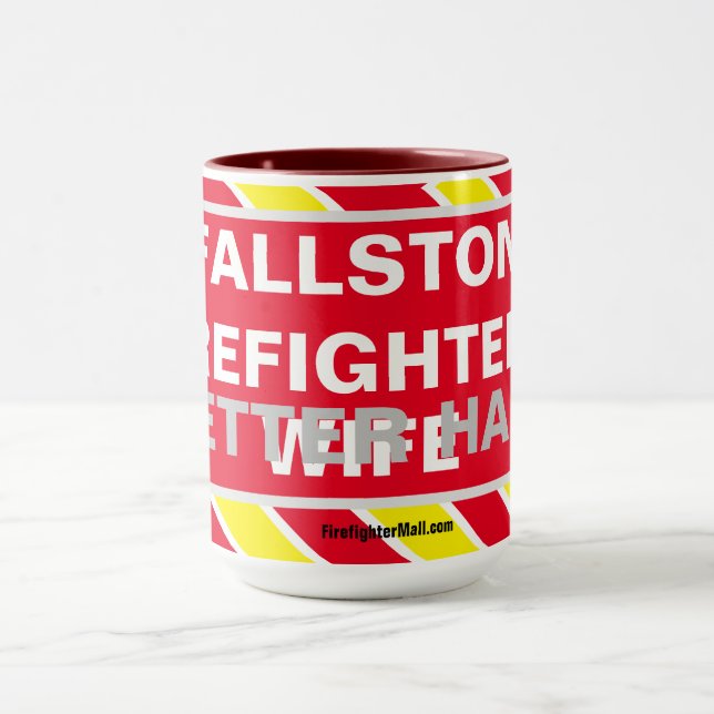 TAZA BOMBA DE MEDIA ESPOSA DE FALLSTON FIREFIGHTER (Centro)
