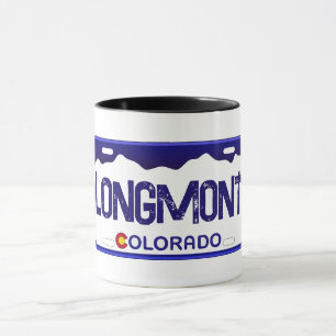 Taza Bomba de placa azul Longmont Colorado