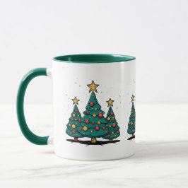 Taza "Bomba navideña de vacaciones de trío navideño"