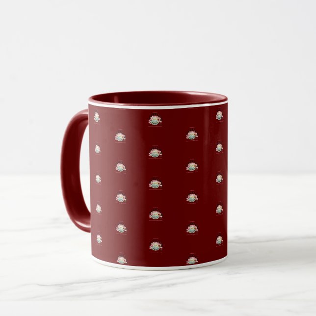 Taza Bomba roja sobrevolada diseñada por Adiela Akoo (Anverso izquierdo)