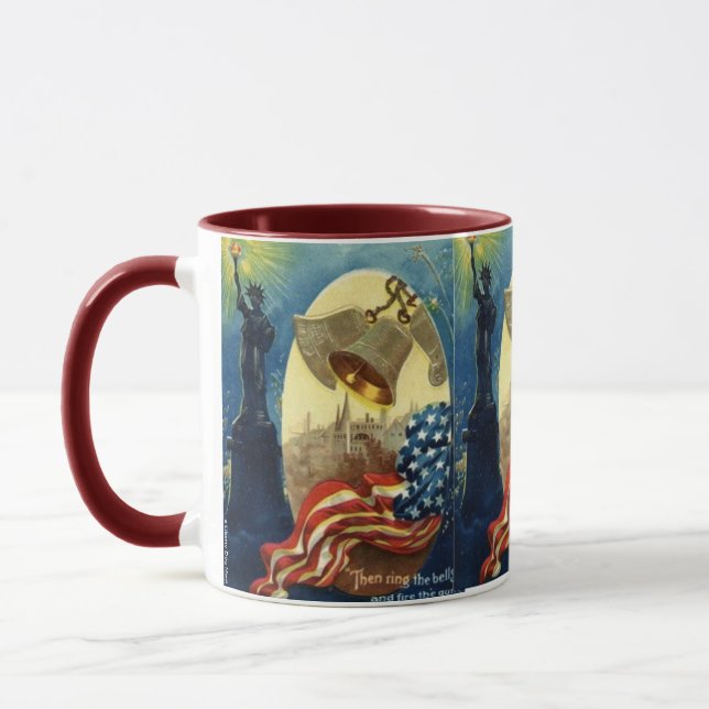 TAZA BOMBAS DE CAFÉ PATRIOTAS - 4 DE JULIO - LIBERTAD (Izquierda)