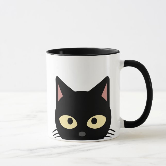 TAZA BOMBAS DE CAFÉ PEEKING GATO NEGRO (Derecha)