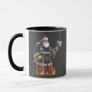 Taza Bombero Camión de bomberos Árbol de Navidad Santa 