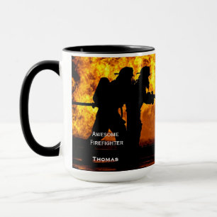 Taza Bombero personalizado llama a Mug