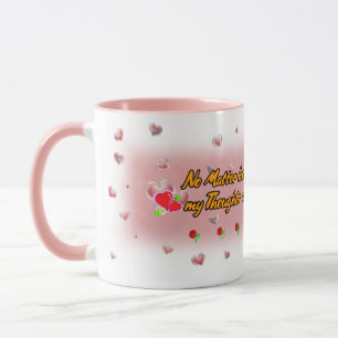 Taza Bombillas de jabón en forma de corazón sobre una c