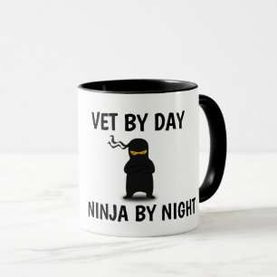 TAZA BOMBOS DE CAFÉ DE NINJA VETERINARIANO