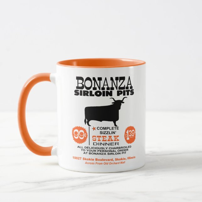 Taza Bonanza Sirloin Pit, Skokie, Illinois. (Izquierda)