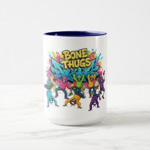 Taza Bone Thugs Skeleton Dancings Halloween