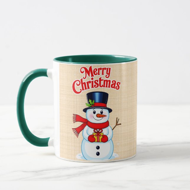 Taza Bonhomme de neige chapeau haut-de-forme noël (Izquierda)