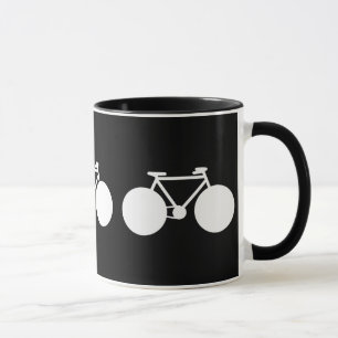 Taza bonita bicicleta. ciclismo.