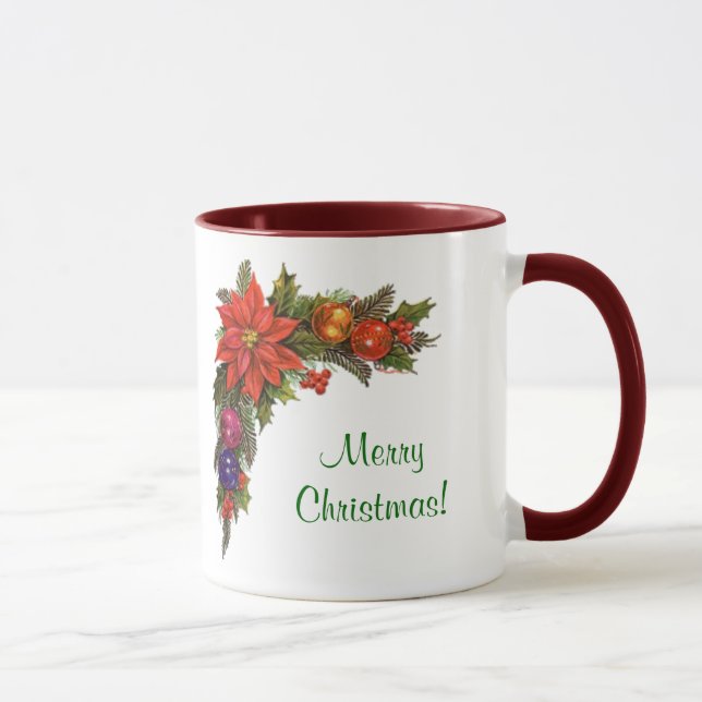 Taza bonita de la guirnalda del navidad (Derecha)