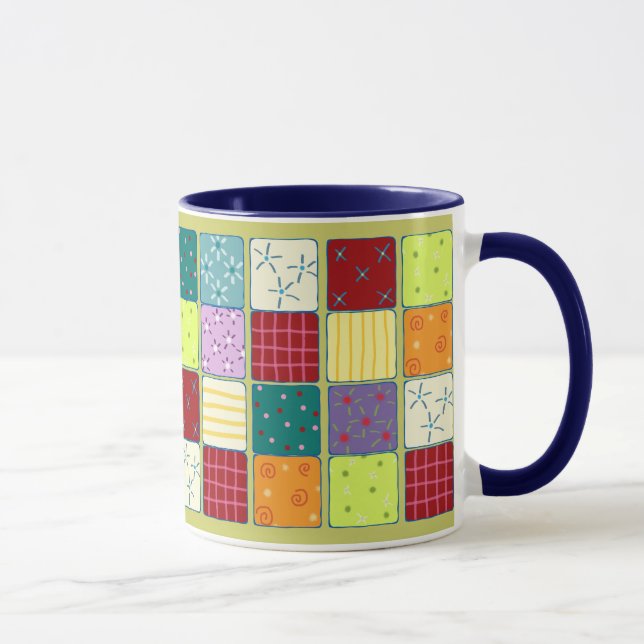 Taza bonita linda del modelo de mosaico del (Derecha)