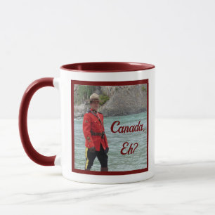 Taza Bonita montaña Feliz Día de Canadá, divertida foto