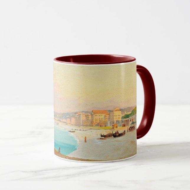 Taza Bonita vista de la playa desde Quai du Midi, (Anverso derecho)