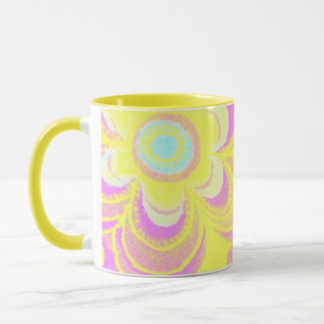 TAZA BONITAS BARRAS DE CAFÉ DE FLORES (Izquierda)