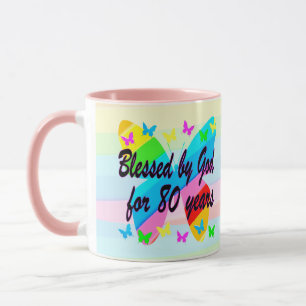 TAZA BONITO 80.º BENDICIÓN DE CUMPLEAÑOS
