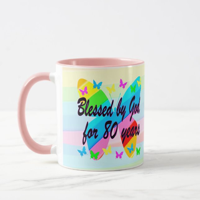 TAZA BONITO 80.º BENDICIÓN DE CUMPLEAÑOS (Izquierda)