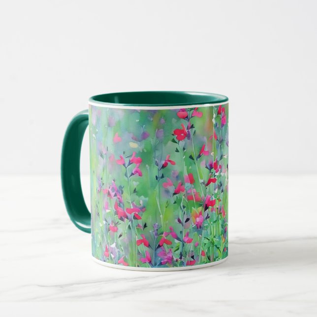 Taza Bonito acuarela Flor Flor Jardín Art Mug (Anverso izquierdo)