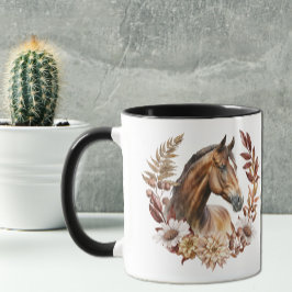 Taza Bonito Bay Horse Otumn Wreath