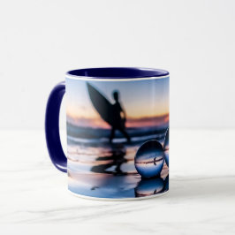 Taza Bonito Blue Surfer Lensball Sunset
