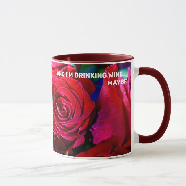 Taza Bonito Bunch De Rosas Rojas