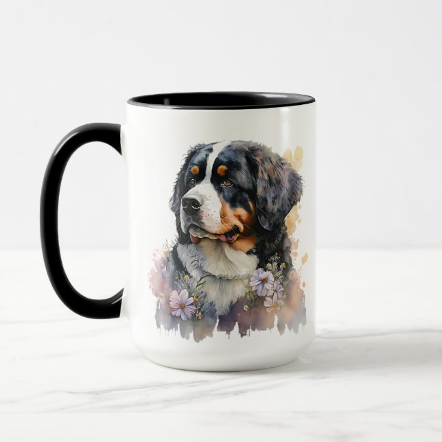 TAZA BONITO COLOR DE AGUA BERNÉS MONTAÑA PERRO (Izquierda)